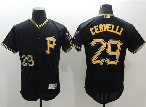 Pirates #29 Francisco Cervelli Black Flexbase Authentic Collection Stitched MLB Jersey